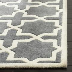 CHATHAM, DARK GREY / IVORY, 5' X 8', Area Rug, CHT732D-5