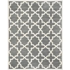 CHATHAM, DARK GREY / IVORY, 11' X 15', Area Rug, CHT732D-1115