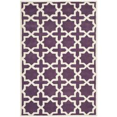 CHATHAM, PURPLE / IVORY, 6' X 9', Area Rug, CHT732F-6