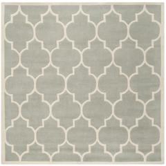 CHATHAM, GREY / IVORY, 5' X 5' Square, Area Rug, CHT733E-5SQ