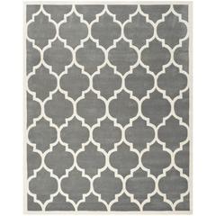 CHATHAM, DARK GREY / IVORY, 8' X 10', Area Rug, CHT734D-8