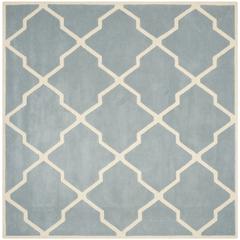 CHATHAM, BLUE / IVORY, 5' X 5' Square, Area Rug, CHT735B-5SQ