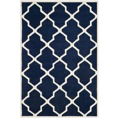 CHATHAM, DARK BLUE / IVORY, 4' X 6', Area Rug, CHT735C-4