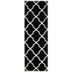CHATHAM, BLACK / IVORY, 2'-3" X 7', Area Rug, CHT735K-27