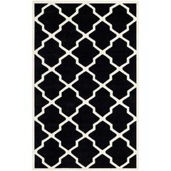 CHATHAM, BLACK / IVORY, 6' X 9', Area Rug, CHT735K-6