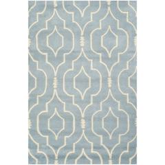 CHATHAM, BLUE / IVORY, 4' X 6', Area Rug, CHT736B-4
