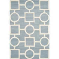 CHATHAM, BLUE / IVORY, 4' X 6', Area Rug, CHT737B-4