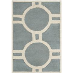 CHATHAM, BLUE / IVORY, 3' X 5', Area Rug, CHT739B-3