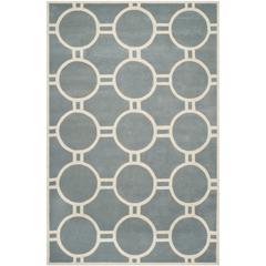 CHATHAM, BLUE / IVORY, 8' X 10', Area Rug, CHT739B-8