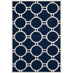 CHATHAM, DARK BLUE / IVORY, 4' X 6', Area Rug, CHT739C-4