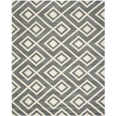 CHATHAM, DARK GREY / IVORY, 8'-9" X 12', Area Rug, CHT742D-9