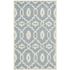 CHATHAM, BLUE / IVORY, 4' X 6', Area Rug, CHT745B-4