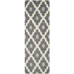 CHATHAM, IVORY / DARK GREY, 2'-3" X 7', Area Rug, CHT748D-27