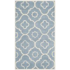 CHATHAM, BLUE / IVORY, 4' X 6', Area Rug, CHT750B-4