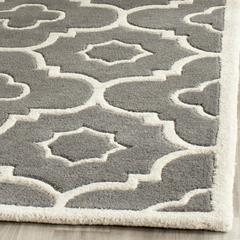 CHATHAM, DARK GREY / IVORY, 6' X 9', Area Rug, CHT750D-6