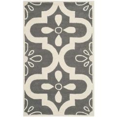 CHATHAM, DARK GREY / IVORY, 4' X 6', Area Rug, CHT751D-4