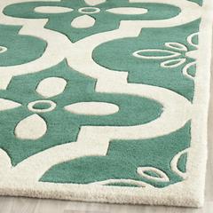 CHATHAM, TEAL / IVORY, 6' X 9', Area Rug, CHT751T-6