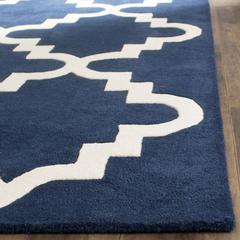 CHATHAM, DARK BLUE / IVORY, 8' X 10', Area Rug, CHT753C-8