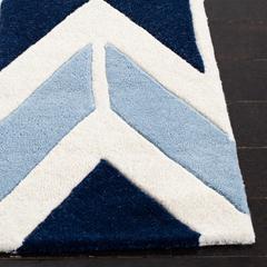 CHATHAM, DARK BLUE / LIGHT BLUE, 6' X 9', Area Rug