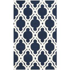 CHATHAM, DARK BLUE / IVORY, 5' X 8', Area Rug, CHT762C-5