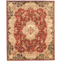CLASSIC, RUST / GREEN, 7'-6" X 9'-6", Area Rug