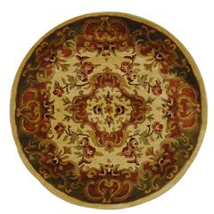 CLASSIC, IVORY / GREEN, 6' X 6' Round, Area Rug