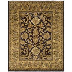 CLASSIC, DARK PLUM / GOLD, 7'-6" X 9'-6", Area Rug