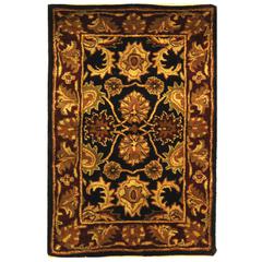 CLASSIC, BLACK / BURGUNDY, 3' X 5', Area Rug