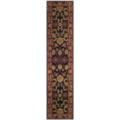 CLASSIC, BLACK / BURGUNDY, 2'-3" X 12', Area Rug