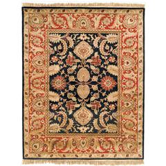 CLASSIC, BLACK / BURGUNDY, 7'-6" X 9'-6", Area Rug