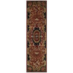 CLASSIC, BURGUNDY / BLACK, 2'-3" X 12', Area Rug, CL304B-212