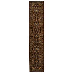 CLASSIC, BURGUNDY / NAVY, 2'-3" X 12', Area Rug
