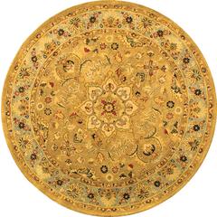 CLASSIC, BEIGE / LIGHT BLUE, 6' X 6' Round, Area Rug