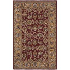 CLASSIC, RED / GOLD, 5' X 8', Area Rug