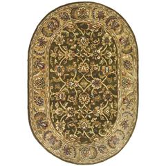 CLASSIC, OLIVE / CAMEL, 7'-6" X 9'-6" Oval, Area Rug