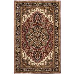 CLASSIC, RED / NAVY, 4' X 6', Area Rug