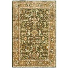 CLASSIC, LIGHT GREEN / GOLD, 5' X 8', Area Rug, CL764B-5