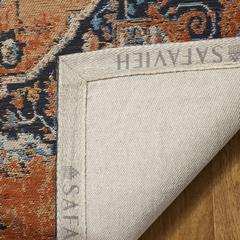 CLV-CLASSIC VINTAGE, ORANGE / NAVY, 4' X 6', Area Rug