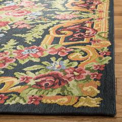 CLV-CLASSIC VINTAGE, BLACK / ROSE, 4' X 6', Area Rug