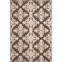 COTTAGE, BROWN / CREME, 5'-3" X 7'-7", Area Rug