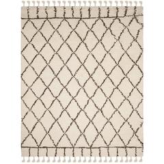 CASABLANCA, IVORY / BROWN, 9' X 12', Area Rug