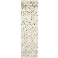 CASABLANCA, IVORY / GREY, 2'-3" X 12', Area Rug