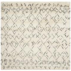CASABLANCA, IVORY / GREY, 8' X 8' Square, Area Rug