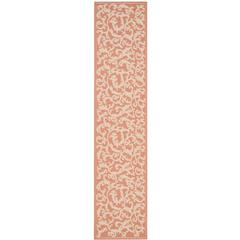COURTYARD, TERRACOTTA / NATURAL, 2'-3" X 10', Area Rug, CY2653-3202-210