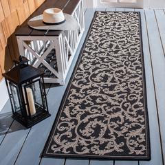 COURTYARD, BLACK / SAND, 2'-3" X 10', Area Rug, CY2653-3908-210