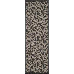 COURTYARD, BLACK / SAND, 2'-3" X 6'-7", Area Rug, CY2653-3908-27