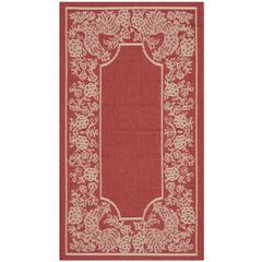 COURTYARD, RED / NATURAL, 2'-7" X 5', Area Rug, CY3305-3707-3