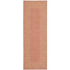 COURTYARD, TERRACOTTA / BEIGE, 2'-7" X 8'-2", Area Rug, CY5139A-38