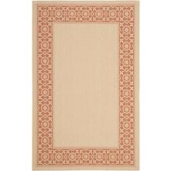 COURTYARD, CREAM / TERRACOTTA, 5'-3" X 7'-7", Area Rug, CY6003-11-5