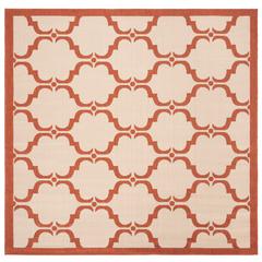 COURTYARD, BEIGE / TERRACOTTA, 5'-3" X 5'-3" Square, Area Rug, CY6009-231-5SQ